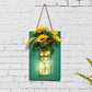 Clear Bottle Led Wall Sconce with Plant Decoration Rustic Wall Mount Light in Teal Clearhalo 'Wall Lamps & Sconces' 'Wall Lights' Lighting' 613413