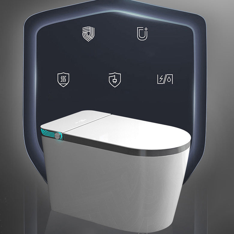 Heated Seat Modern Toilet Concealed Tank One-Piece Flush Toilet with Slow Close Seat Clearhalo 'Bathroom Remodel & Bathroom Fixtures' 'Home Improvement' 'home_improvement' 'home_improvement_toilets' 'Toilets & Bidets' 'Toilets' 6135506