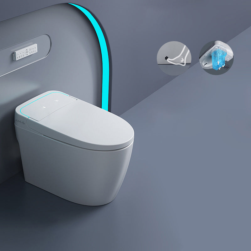 Concealed Tank Modern Toilet Heated Seat One-Piece Flush Toilet with Slow Close Seat Foot Touch Flush (Standard Configuration) Clearhalo 'Bathroom Remodel & Bathroom Fixtures' 'Home Improvement' 'home_improvement' 'home_improvement_toilets' 'Toilets & Bidets' 'Toilets' 6135512