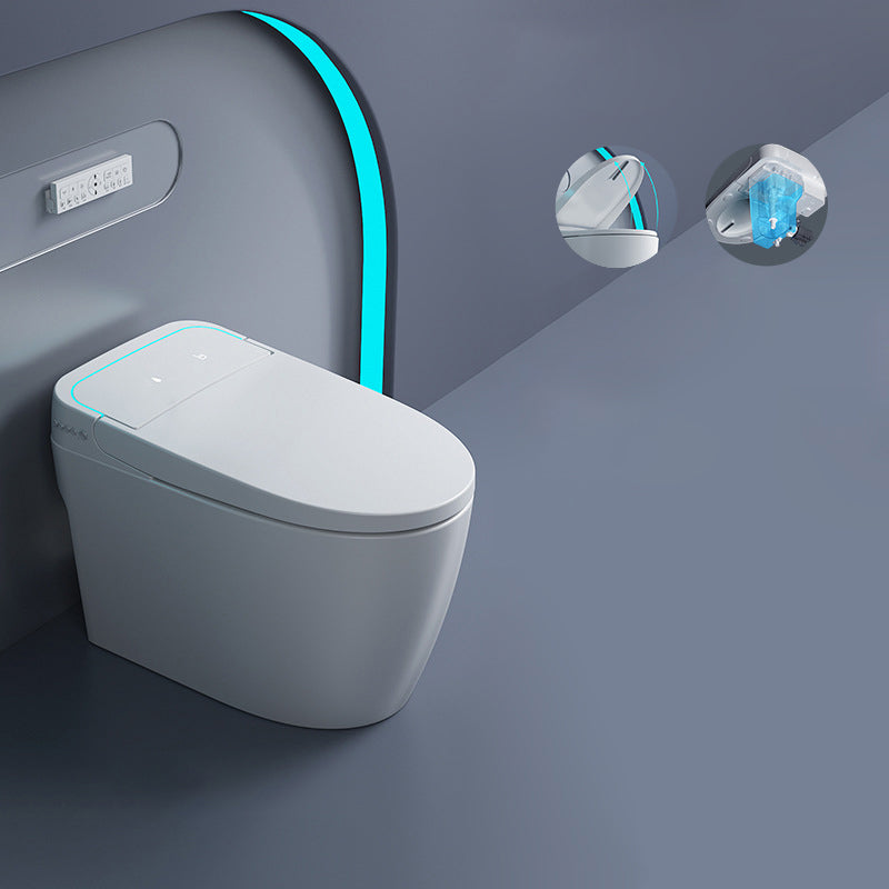 Concealed Tank Modern Toilet Heated Seat One-Piece Flush Toilet with Slow Close Seat Automatic Lid( Top Configuration) Clearhalo 'Bathroom Remodel & Bathroom Fixtures' 'Home Improvement' 'home_improvement' 'home_improvement_toilets' 'Toilets & Bidets' 'Toilets' 6135513