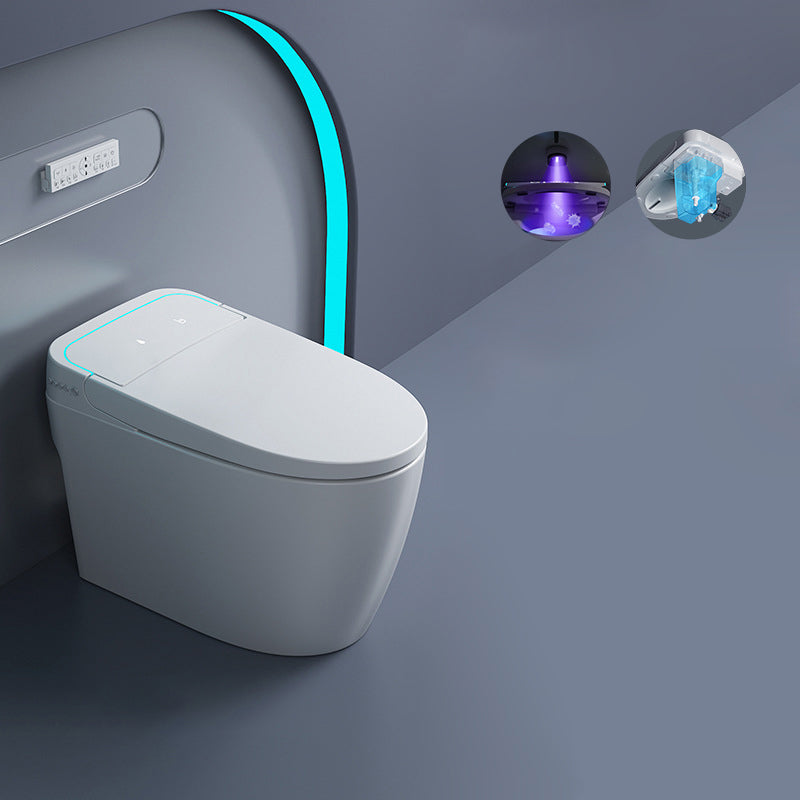 Concealed Tank Modern Toilet Heated Seat One-Piece Flush Toilet with Slow Close Seat Auto Flip & UV Sterilizing ( Upgrading) 12" Clearhalo 'Bathroom Remodel & Bathroom Fixtures' 'Home Improvement' 'home_improvement' 'home_improvement_toilets' 'Toilets & Bidets' 'Toilets' 6135515