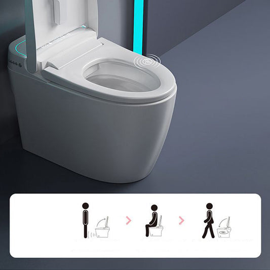 Concealed Tank Modern Toilet Heated Seat One-Piece Flush Toilet with Slow Close Seat Clearhalo 'Bathroom Remodel & Bathroom Fixtures' 'Home Improvement' 'home_improvement' 'home_improvement_toilets' 'Toilets & Bidets' 'Toilets' 6135524