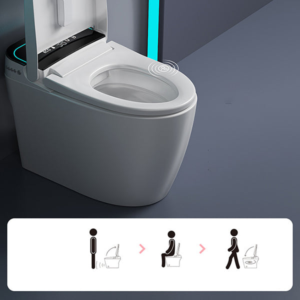 Modern Floor Mount Skirted Toilet Bowl Siphon Jet Toilet with Seat for Bathroom Clearhalo 'Bathroom Remodel & Bathroom Fixtures' 'Home Improvement' 'home_improvement' 'home_improvement_toilets' 'Toilets & Bidets' 'Toilets' 6135552