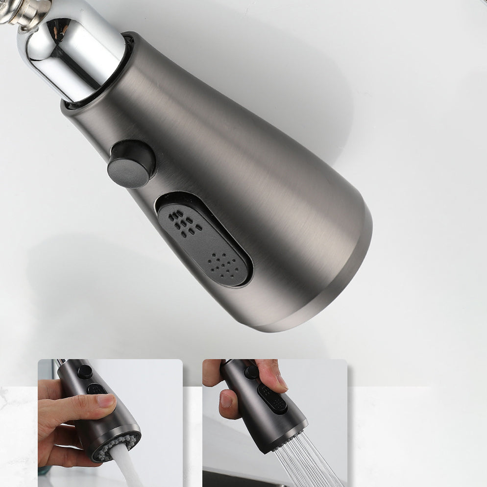 Modern 1-Handle Faucets Pull down Copper with Water Dispenser Standard Kitchen Faucets Clearhalo 'Home Improvement' 'home_improvement' 'home_improvement_kitchen_faucets' 'Kitchen Faucets' 'Kitchen Remodel & Kitchen Fixtures' 'Kitchen Sinks & Faucet Components' 'kitchen_faucets' 6136906