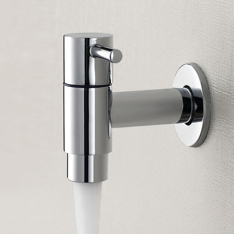 Contemporary Wall Mounted Bathroom Faucet Single Hole Low Arc Solid Brass Circular Faucet Clearhalo 'Bathroom Remodel & Bathroom Fixtures' 'Bathroom Sink Faucets' 'Bathroom Sinks & Faucet Components' 'bathroom_sink_faucets' 'Home Improvement' 'home_improvement' 'home_improvement_bathroom_sink_faucets' 6137034