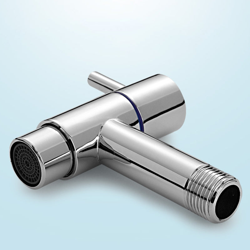 Contemporary Wall Mounted Bathroom Faucet Single Hole Low Arc Solid Brass Circular Faucet Clearhalo 'Bathroom Remodel & Bathroom Fixtures' 'Bathroom Sink Faucets' 'Bathroom Sinks & Faucet Components' 'bathroom_sink_faucets' 'Home Improvement' 'home_improvement' 'home_improvement_bathroom_sink_faucets' 6137038