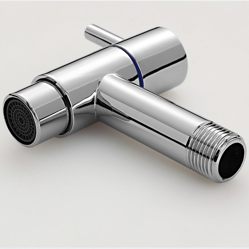 Contemporary Wall Mounted Bathroom Faucet Single Hole Low Arc Solid Brass Circular Faucet Clearhalo 'Bathroom Remodel & Bathroom Fixtures' 'Bathroom Sink Faucets' 'Bathroom Sinks & Faucet Components' 'bathroom_sink_faucets' 'Home Improvement' 'home_improvement' 'home_improvement_bathroom_sink_faucets' 6137040