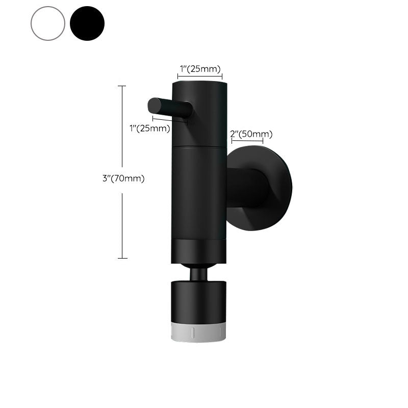 Contemporary Wall Mounted Bathroom Faucet Single Hole Solid Brass Circular Faucet Clearhalo 'Bathroom Remodel & Bathroom Fixtures' 'Bathroom Sink Faucets' 'Bathroom Sinks & Faucet Components' 'bathroom_sink_faucets' 'Home Improvement' 'home_improvement' 'home_improvement_bathroom_sink_faucets' 6139930