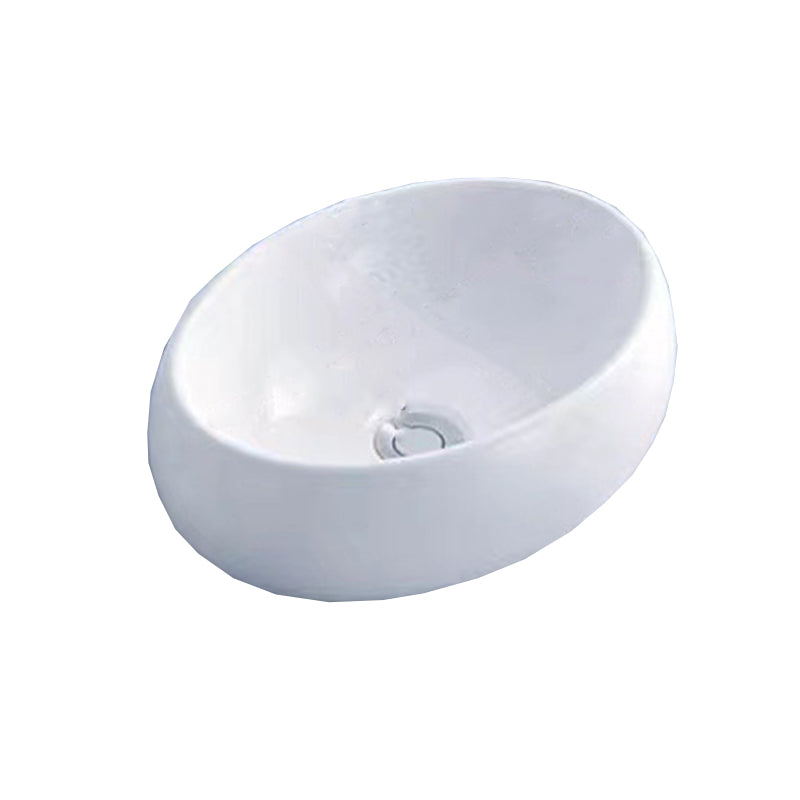 Modern Vessel Bathroom Sink Porcelain White Wash Stand for Bathroom Clearhalo 'Bathroom Remodel & Bathroom Fixtures' 'Bathroom Sinks & Faucet Components' 'Bathroom Sinks' 'bathroom_sink' 'Home Improvement' 'home_improvement' 'home_improvement_bathroom_sink' 6140172