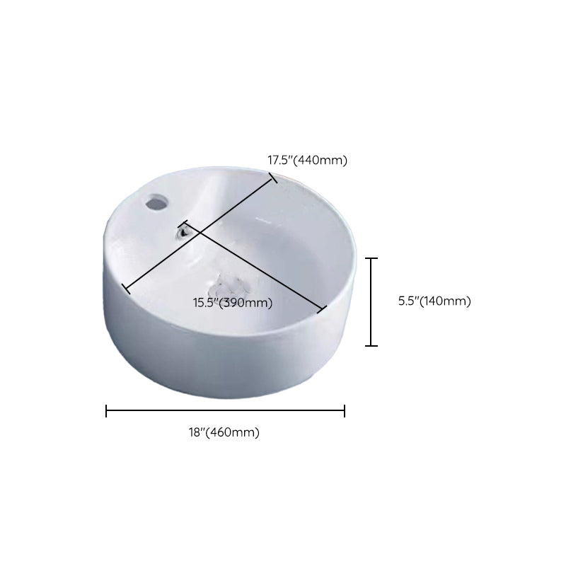 Modern Vessel Bathroom Sink Porcelain White Wash Stand for Bathroom Clearhalo 'Bathroom Remodel & Bathroom Fixtures' 'Bathroom Sinks & Faucet Components' 'Bathroom Sinks' 'bathroom_sink' 'Home Improvement' 'home_improvement' 'home_improvement_bathroom_sink' 6140184