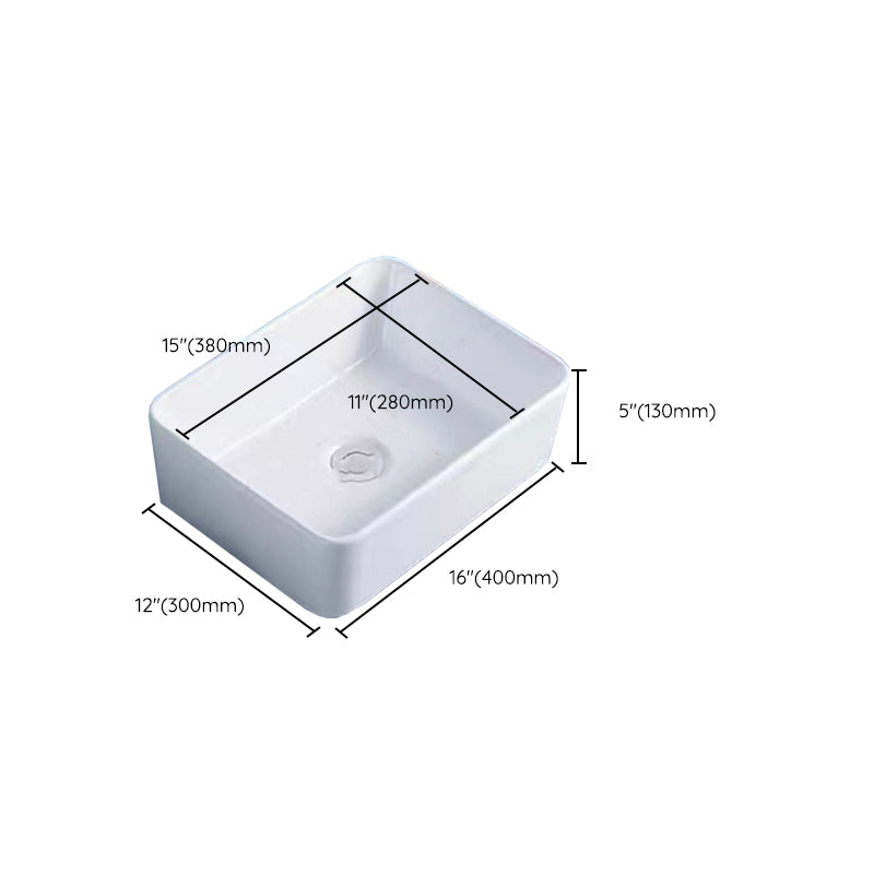 Modern Vessel Bathroom Sink Porcelain White Wash Stand for Bathroom Clearhalo 'Bathroom Remodel & Bathroom Fixtures' 'Bathroom Sinks & Faucet Components' 'Bathroom Sinks' 'bathroom_sink' 'Home Improvement' 'home_improvement' 'home_improvement_bathroom_sink' 6140185