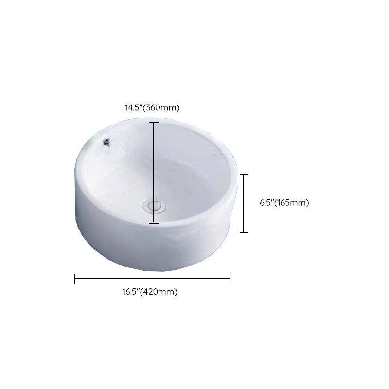 Modern Vessel Bathroom Sink Porcelain White Wash Stand for Bathroom Clearhalo 'Bathroom Remodel & Bathroom Fixtures' 'Bathroom Sinks & Faucet Components' 'Bathroom Sinks' 'bathroom_sink' 'Home Improvement' 'home_improvement' 'home_improvement_bathroom_sink' 6140187