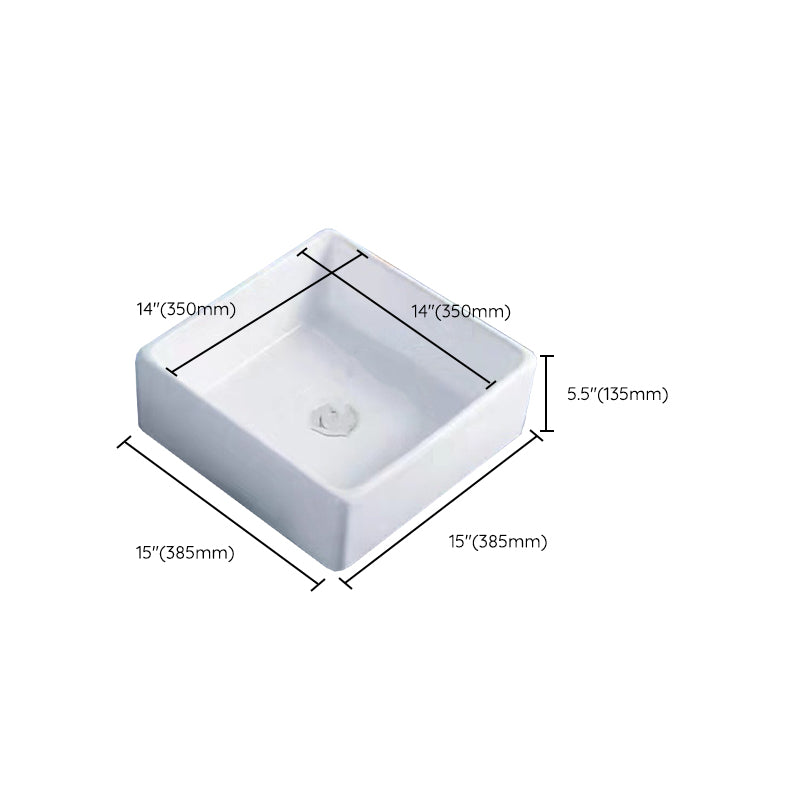 Modern Vessel Bathroom Sink Porcelain White Wash Stand for Bathroom Clearhalo 'Bathroom Remodel & Bathroom Fixtures' 'Bathroom Sinks & Faucet Components' 'Bathroom Sinks' 'bathroom_sink' 'Home Improvement' 'home_improvement' 'home_improvement_bathroom_sink' 6140188