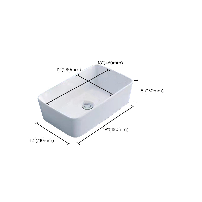 Modern Vessel Bathroom Sink Porcelain White Wash Stand for Bathroom Clearhalo 'Bathroom Remodel & Bathroom Fixtures' 'Bathroom Sinks & Faucet Components' 'Bathroom Sinks' 'bathroom_sink' 'Home Improvement' 'home_improvement' 'home_improvement_bathroom_sink' 6140192