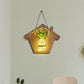 Wooden House Shaped Wall Light Modern Flower/Plant Accent String Light for Cafe Tea Shop Clearhalo 'Wall Lamps & Sconces' 'Wall Lights' Lighting' 614238