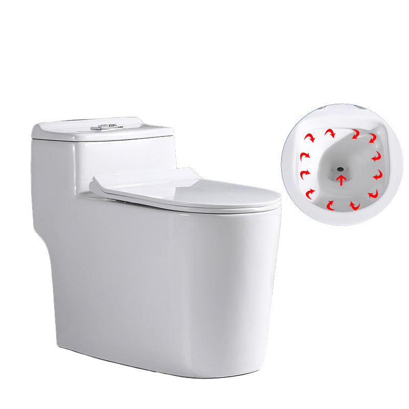 Traditional One Piece Toilet Floor Mounted White Toilet Bowl with Seat for Washroom 14"L x 27"W x 24"H Clearhalo 'Bathroom Remodel & Bathroom Fixtures' 'Home Improvement' 'home_improvement' 'home_improvement_toilets' 'Toilets & Bidets' 'Toilets' 6142394