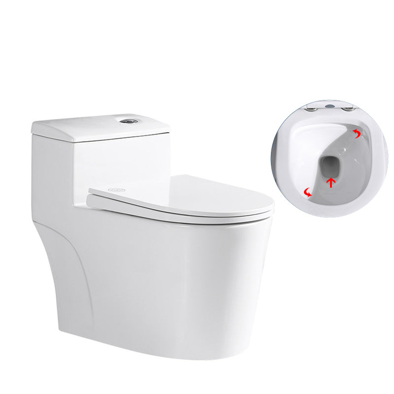 Traditional One Piece Toilet Floor Mounted White Toilet Bowl with Seat for Washroom 15"L x 28"W x 24"H Clearhalo 'Bathroom Remodel & Bathroom Fixtures' 'Home Improvement' 'home_improvement' 'home_improvement_toilets' 'Toilets & Bidets' 'Toilets' 6142395