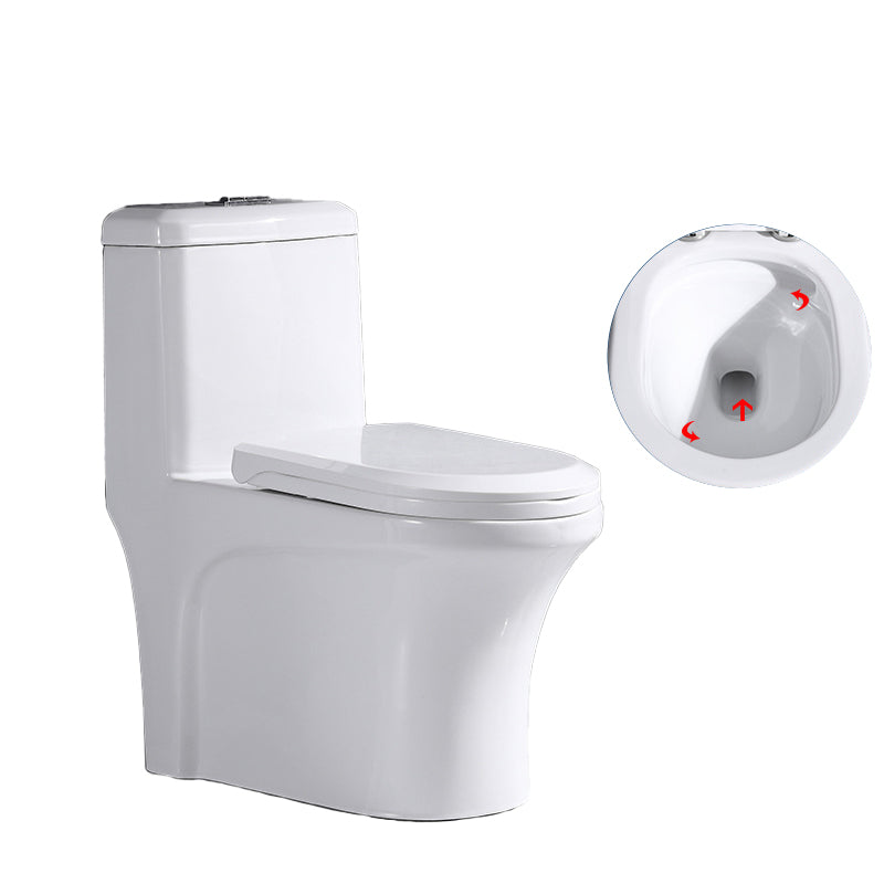 Traditional One Piece Toilet Floor Mounted White Toilet Bowl with Seat for Washroom 14"L x 26"W x 29"H Clearhalo 'Bathroom Remodel & Bathroom Fixtures' 'Home Improvement' 'home_improvement' 'home_improvement_toilets' 'Toilets & Bidets' 'Toilets' 6142397