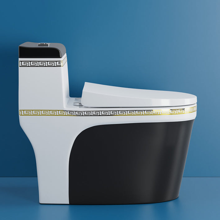 Traditional One Piece Toilet Floor Mounted Toilet Bowl with Slow Close Seat for Washroom Clearhalo 'Bathroom Remodel & Bathroom Fixtures' 'Home Improvement' 'home_improvement' 'home_improvement_toilets' 'Toilets & Bidets' 'Toilets' 6142427