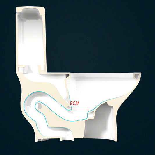 Traditional One Piece Toilet Floor Mounted Toilet Bowl with Slow Close Seat for Washroom Clearhalo 'Bathroom Remodel & Bathroom Fixtures' 'Home Improvement' 'home_improvement' 'home_improvement_toilets' 'Toilets & Bidets' 'Toilets' 6142431