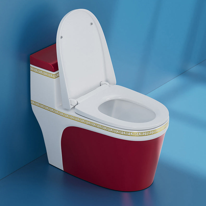 Traditional One Piece Toilet Floor Mounted Toilet Bowl with Slow Close Seat for Washroom Clearhalo 'Bathroom Remodel & Bathroom Fixtures' 'Home Improvement' 'home_improvement' 'home_improvement_toilets' 'Toilets & Bidets' 'Toilets' 6142440