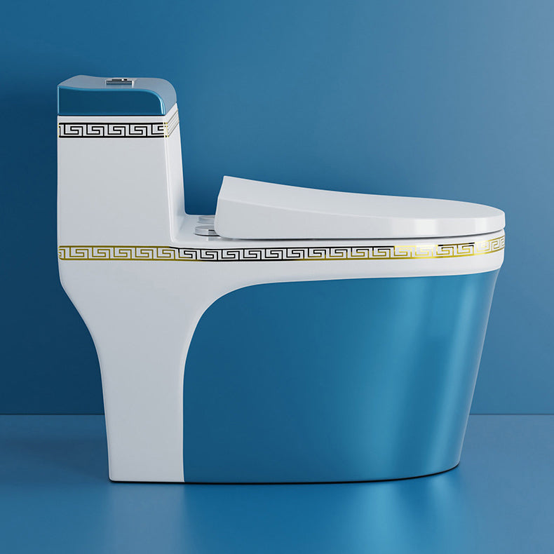 Traditional One Piece Toilet Floor Mounted Toilet Bowl with Slow Close Seat for Washroom Clearhalo 'Bathroom Remodel & Bathroom Fixtures' 'Home Improvement' 'home_improvement' 'home_improvement_toilets' 'Toilets & Bidets' 'Toilets' 6142441