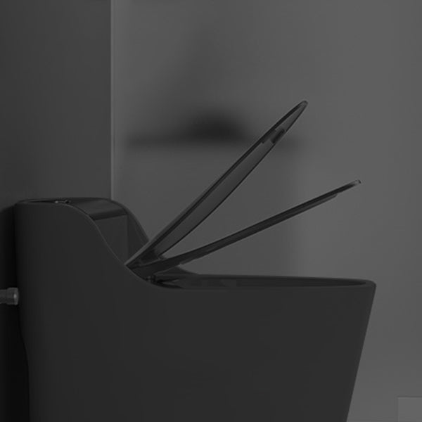 Modern Toilet Bowl Siphon Jet Toilet with Slow Close Seat for Bathroom Clearhalo 'Bathroom Remodel & Bathroom Fixtures' 'Home Improvement' 'home_improvement' 'home_improvement_toilets' 'Toilets & Bidets' 'Toilets' 6142455