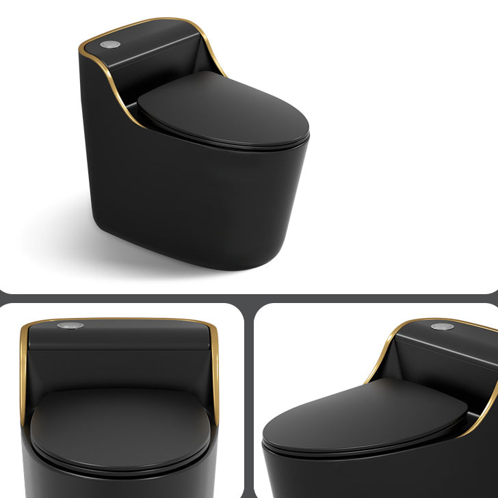 Modern Toilet Bowl Siphon Jet Toilet with Slow Close Seat for Bathroom Clearhalo 'Bathroom Remodel & Bathroom Fixtures' 'Home Improvement' 'home_improvement' 'home_improvement_toilets' 'Toilets & Bidets' 'Toilets' 6142468