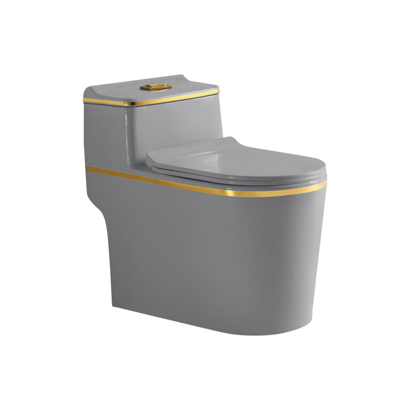 Traditional Floor Mounted Toilet Siphon Jet One-Piece Flush Toilet with Slow Close Seat Clearhalo 'Bathroom Remodel & Bathroom Fixtures' 'Home Improvement' 'home_improvement' 'home_improvement_toilets' 'Toilets & Bidets' 'Toilets' 6142499