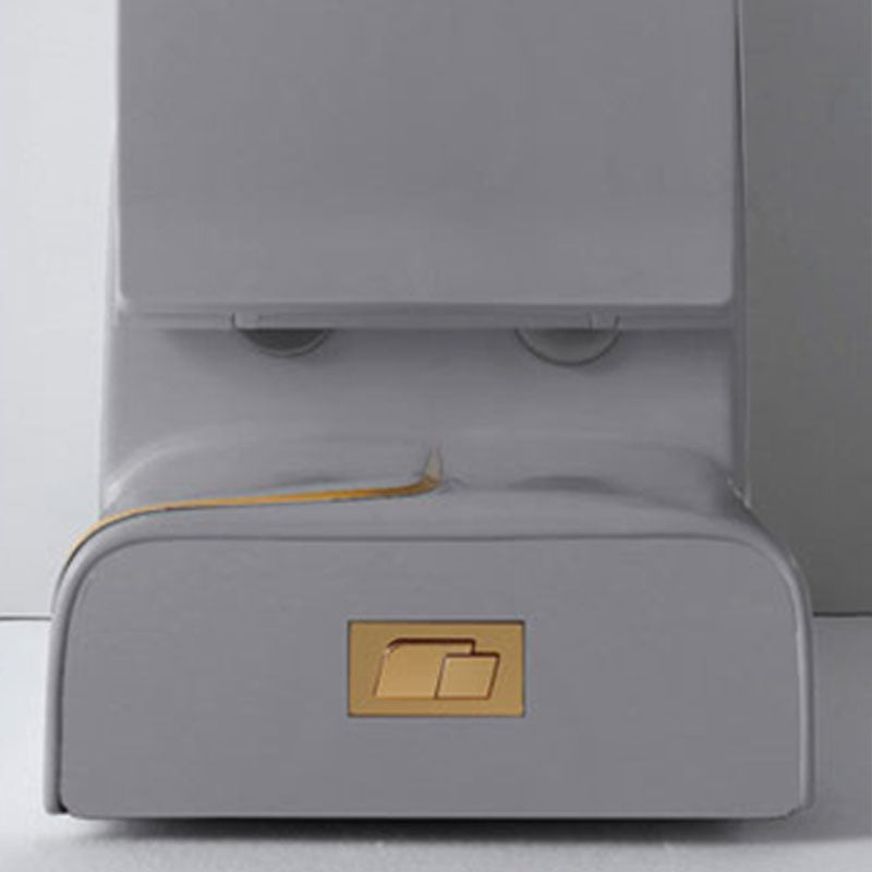 Traditional Floor Mounted Toilet Siphon Jet One-Piece Flush Toilet with Slow Close Seat Clearhalo 'Bathroom Remodel & Bathroom Fixtures' 'Home Improvement' 'home_improvement' 'home_improvement_toilets' 'Toilets & Bidets' 'Toilets' 6142503