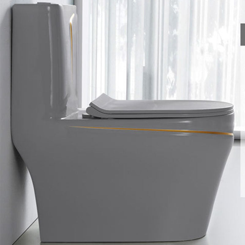 Traditional Floor Mounted Toilet Siphon Jet One-Piece Flush Toilet with Slow Close Seat Clearhalo 'Bathroom Remodel & Bathroom Fixtures' 'Home Improvement' 'home_improvement' 'home_improvement_toilets' 'Toilets & Bidets' 'Toilets' 6142504