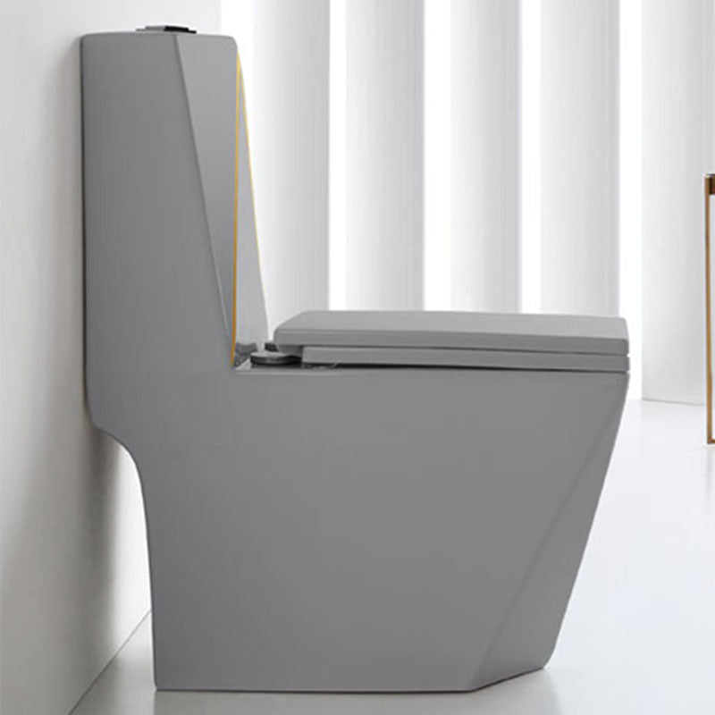Traditional Floor Mounted Toilet Siphon Jet One-Piece Flush Toilet with Slow Close Seat Clearhalo 'Bathroom Remodel & Bathroom Fixtures' 'Home Improvement' 'home_improvement' 'home_improvement_toilets' 'Toilets & Bidets' 'Toilets' 6142507