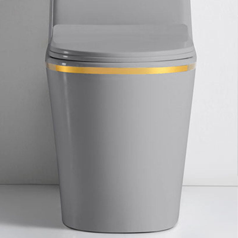 Traditional Floor Mounted Toilet Siphon Jet One-Piece Flush Toilet with Slow Close Seat Clearhalo 'Bathroom Remodel & Bathroom Fixtures' 'Home Improvement' 'home_improvement' 'home_improvement_toilets' 'Toilets & Bidets' 'Toilets' 6142508