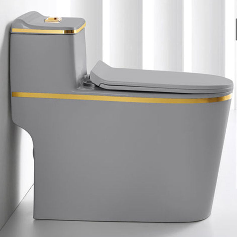 Traditional Floor Mounted Toilet Siphon Jet One-Piece Flush Toilet with Slow Close Seat Clearhalo 'Bathroom Remodel & Bathroom Fixtures' 'Home Improvement' 'home_improvement' 'home_improvement_toilets' 'Toilets & Bidets' 'Toilets' 6142510