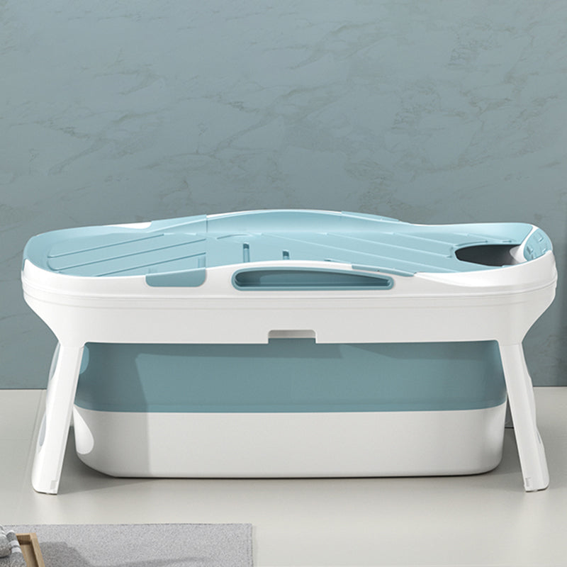Plastic Rectangular Bath Tub Foldable Soaking Tub with Internal Drain Blue 49"L x 25"W x 22"H Tub with Insulation cover Clearhalo 'Bathroom Remodel & Bathroom Fixtures' 'Bathtubs' 'Home Improvement' 'home_improvement' 'home_improvement_bathtubs' 'Showers & Bathtubs' 6142862