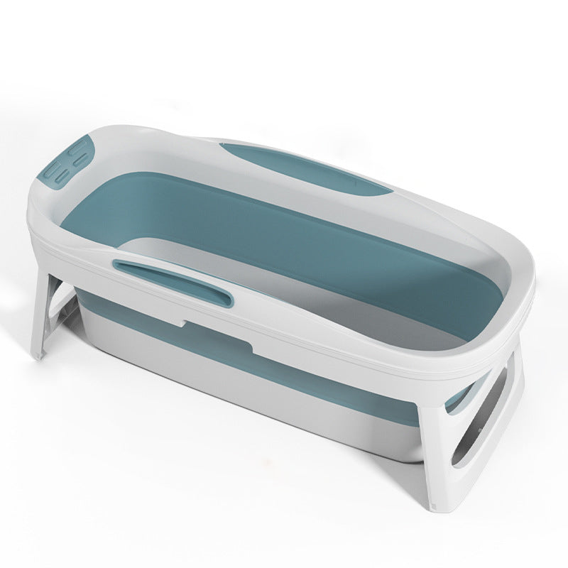 Plastic Rectangular Bath Tub Foldable Soaking Tub with Internal Drain Blue 55"L x 25"W x 22"H Tub Clearhalo 'Bathroom Remodel & Bathroom Fixtures' 'Bathtubs' 'Home Improvement' 'home_improvement' 'home_improvement_bathtubs' 'Showers & Bathtubs' 6142872