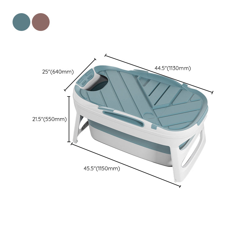Plastic Rectangular Bath Tub Foldable Soaking Tub with Internal Drain Clearhalo 'Bathroom Remodel & Bathroom Fixtures' 'Bathtubs' 'Home Improvement' 'home_improvement' 'home_improvement_bathtubs' 'Showers & Bathtubs' 6142883
