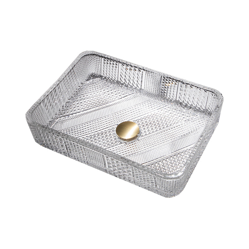 Modern Clear Wash Stand Glass Trough Bathroom Sink for Bathroom Sink Rectangular Not Available Clearhalo 'Bathroom Remodel & Bathroom Fixtures' 'Bathroom Sinks & Faucet Components' 'Bathroom Sinks' 'bathroom_sink' 'Home Improvement' 'home_improvement' 'home_improvement_bathroom_sink' 6149824