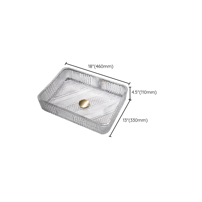 Modern Clear Wash Stand Glass Trough Bathroom Sink for Bathroom Clearhalo 'Bathroom Remodel & Bathroom Fixtures' 'Bathroom Sinks & Faucet Components' 'Bathroom Sinks' 'bathroom_sink' 'Home Improvement' 'home_improvement' 'home_improvement_bathroom_sink' 6149850