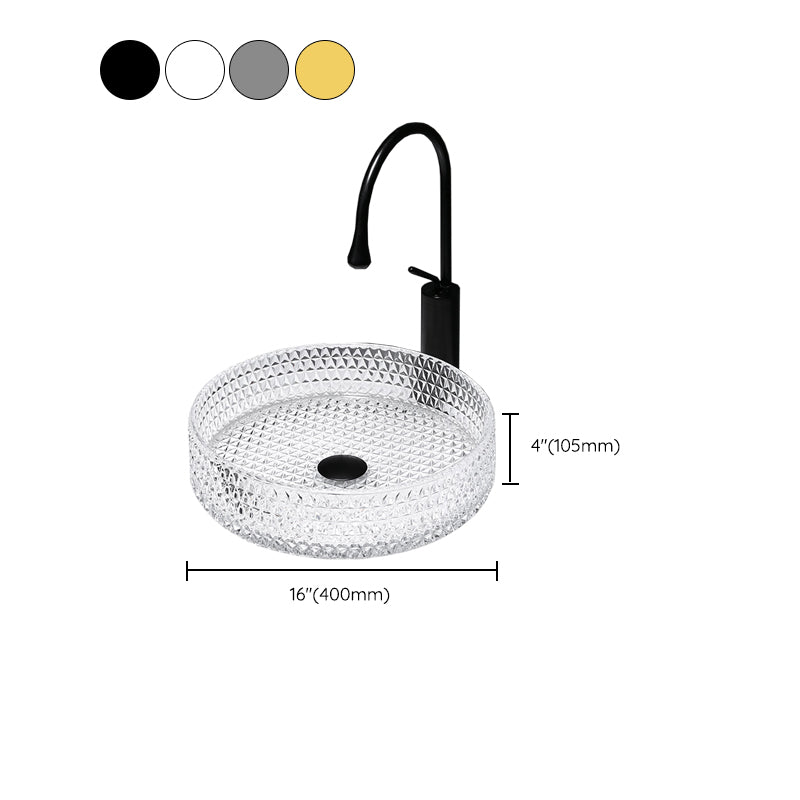 Modern Clear Wash Stand Glass Trough Bathroom Sink for Bathroom Clearhalo 'Bathroom Remodel & Bathroom Fixtures' 'Bathroom Sinks & Faucet Components' 'Bathroom Sinks' 'bathroom_sink' 'Home Improvement' 'home_improvement' 'home_improvement_bathroom_sink' 6149854