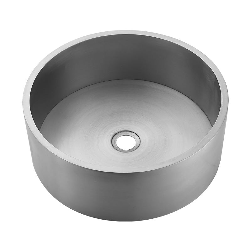 Modern Stainless Steel Wash Stand Round Trough Sink for Bathroom Clearhalo 'Bathroom Remodel & Bathroom Fixtures' 'Bathroom Sinks & Faucet Components' 'Bathroom Sinks' 'bathroom_sink' 'Home Improvement' 'home_improvement' 'home_improvement_bathroom_sink' 6149865