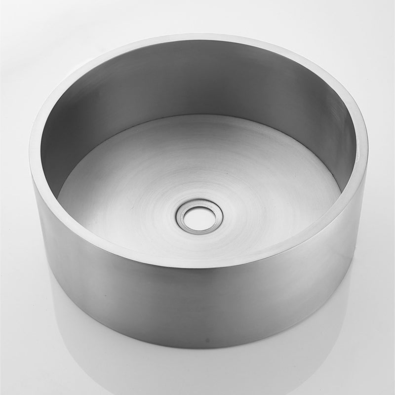 Modern Stainless Steel Wash Stand Round Trough Sink for Bathroom Clearhalo 'Bathroom Remodel & Bathroom Fixtures' 'Bathroom Sinks & Faucet Components' 'Bathroom Sinks' 'bathroom_sink' 'Home Improvement' 'home_improvement' 'home_improvement_bathroom_sink' 6149878
