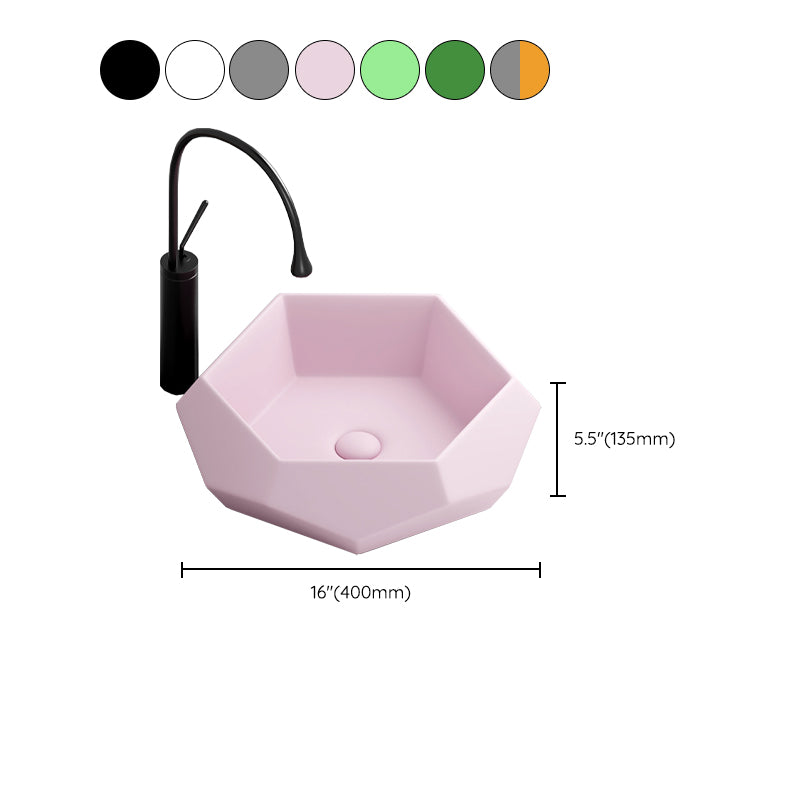 Modern Specialty Wash Stand Porcelain Vessel Lavatory Sink for Home Clearhalo 'Bathroom Remodel & Bathroom Fixtures' 'Bathroom Sinks & Faucet Components' 'Bathroom Sinks' 'bathroom_sink' 'Home Improvement' 'home_improvement' 'home_improvement_bathroom_sink' 6149942