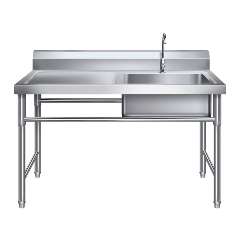 Stainless Steel Sink Undermount Kitchen Sink with Faucet and Base Clearhalo 'Home Improvement' 'home_improvement' 'home_improvement_kitchen_sinks' 'Kitchen Remodel & Kitchen Fixtures' 'Kitchen Sinks & Faucet Components' 'Kitchen Sinks' 'kitchen_sinks' 6150050