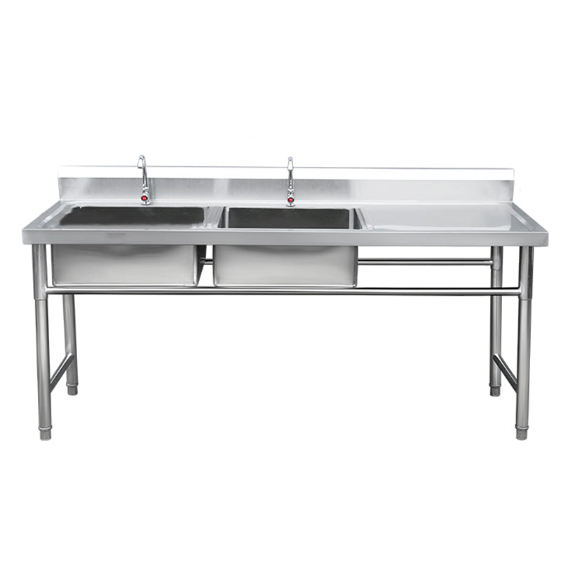 Stainless Steel Sink Undermount Kitchen Sink with Faucet and Base Clearhalo 'Home Improvement' 'home_improvement' 'home_improvement_kitchen_sinks' 'Kitchen Remodel & Kitchen Fixtures' 'Kitchen Sinks & Faucet Components' 'Kitchen Sinks' 'kitchen_sinks' 6150054