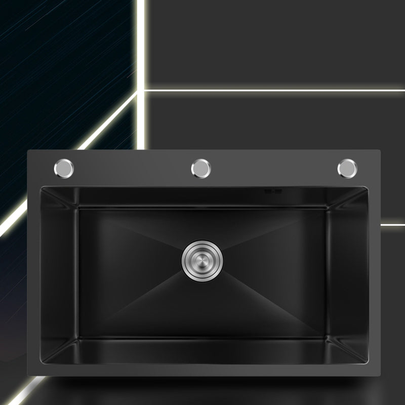 Stainless Steel Kitchen Sink Single Bowl Sink with Faucet and Soap Dispenser Clearhalo 'Home Improvement' 'home_improvement' 'home_improvement_kitchen_sinks' 'Kitchen Remodel & Kitchen Fixtures' 'Kitchen Sinks & Faucet Components' 'Kitchen Sinks' 'kitchen_sinks' 6150365