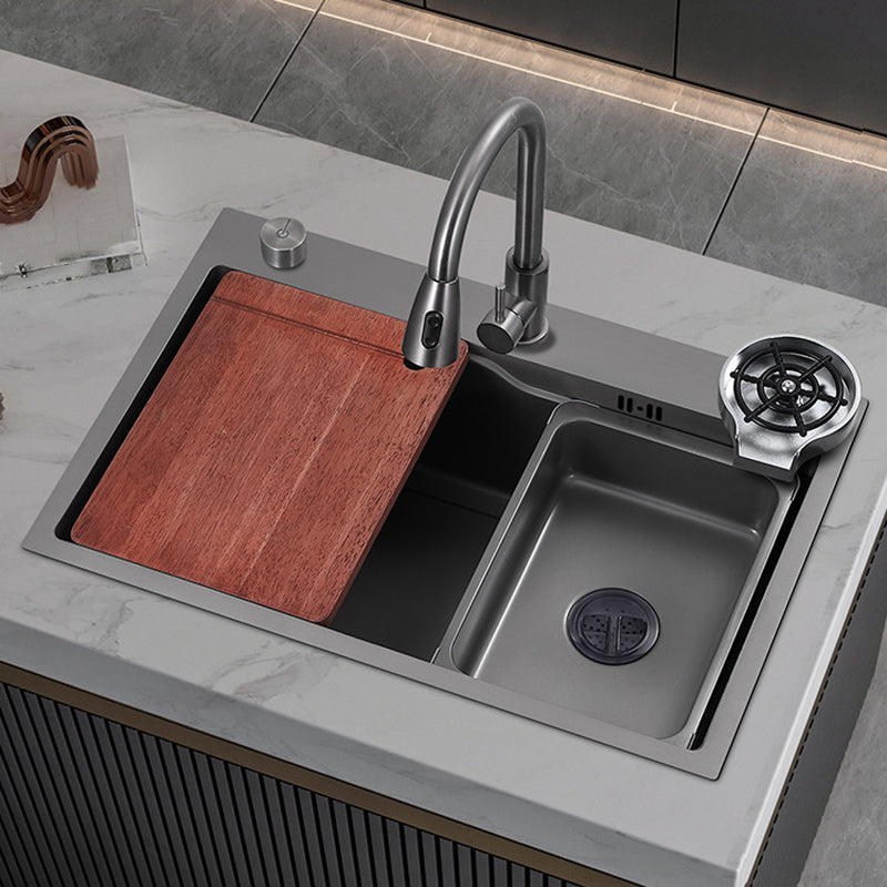 Stainless Steel Kitchen Sink Single Bowl Drop-In Sink with 3 Holes Clearhalo 'Home Improvement' 'home_improvement' 'home_improvement_kitchen_sinks' 'Kitchen Remodel & Kitchen Fixtures' 'Kitchen Sinks & Faucet Components' 'Kitchen Sinks' 'kitchen_sinks' 6150389