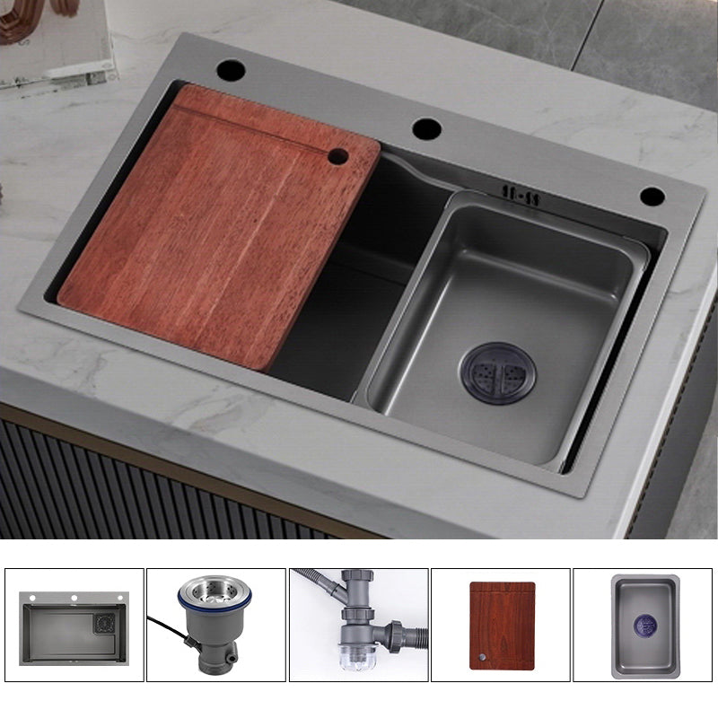 Stainless Steel Kitchen Sink Single Bowl Drop-In Sink with 3 Holes Sink Only None Clearhalo 'Home Improvement' 'home_improvement' 'home_improvement_kitchen_sinks' 'Kitchen Remodel & Kitchen Fixtures' 'Kitchen Sinks & Faucet Components' 'Kitchen Sinks' 'kitchen_sinks' 6150390