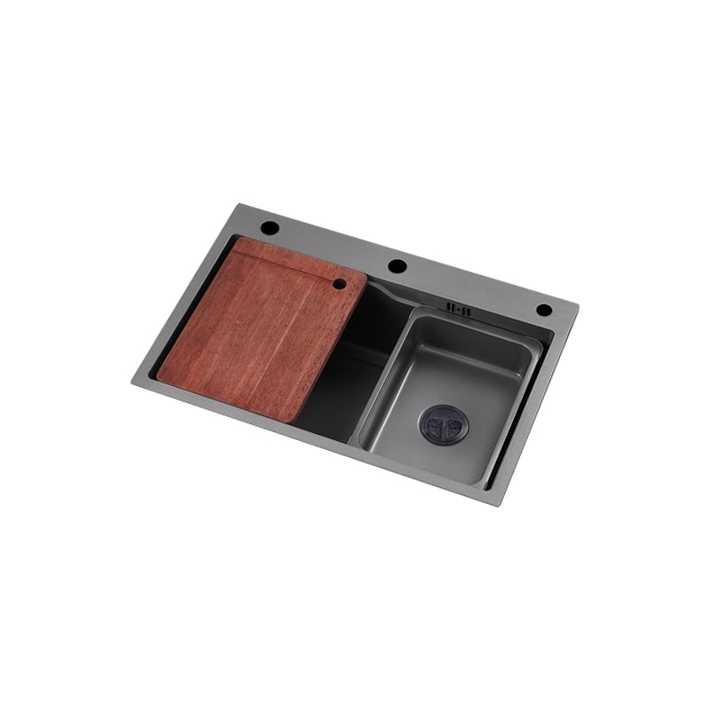 Stainless Steel Kitchen Sink Single Bowl Drop-In Sink with 3 Holes Clearhalo 'Home Improvement' 'home_improvement' 'home_improvement_kitchen_sinks' 'Kitchen Remodel & Kitchen Fixtures' 'Kitchen Sinks & Faucet Components' 'Kitchen Sinks' 'kitchen_sinks' 6150397