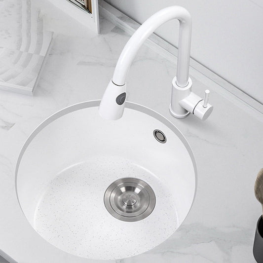 White 9" H Sink Single Bowl Drop-In Kitchen Sink with Soundproofing Clearhalo 'Home Improvement' 'home_improvement' 'home_improvement_kitchen_sinks' 'Kitchen Remodel & Kitchen Fixtures' 'Kitchen Sinks & Faucet Components' 'Kitchen Sinks' 'kitchen_sinks' 6150535